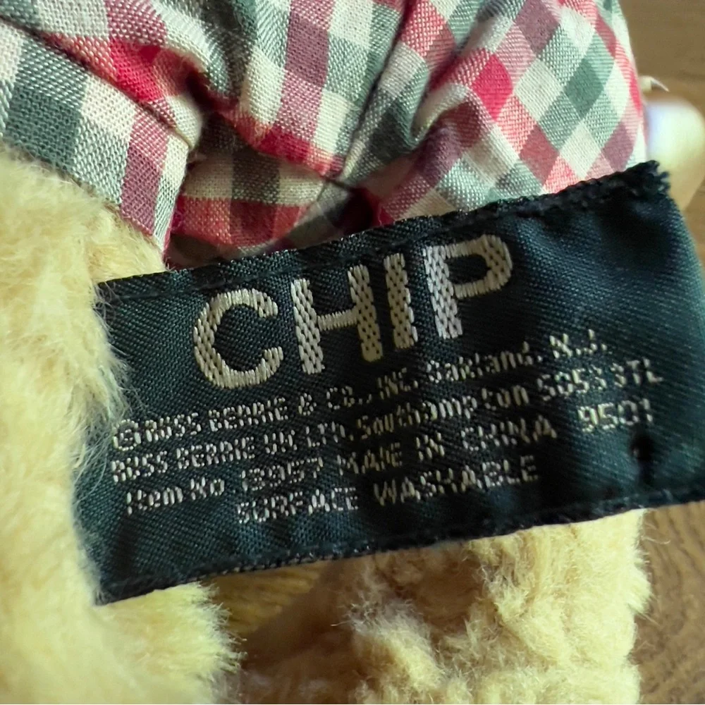 Russ Berrie Bears CHIP GOLFER Vintage Teddy Bear Stuffed Animal Toys
